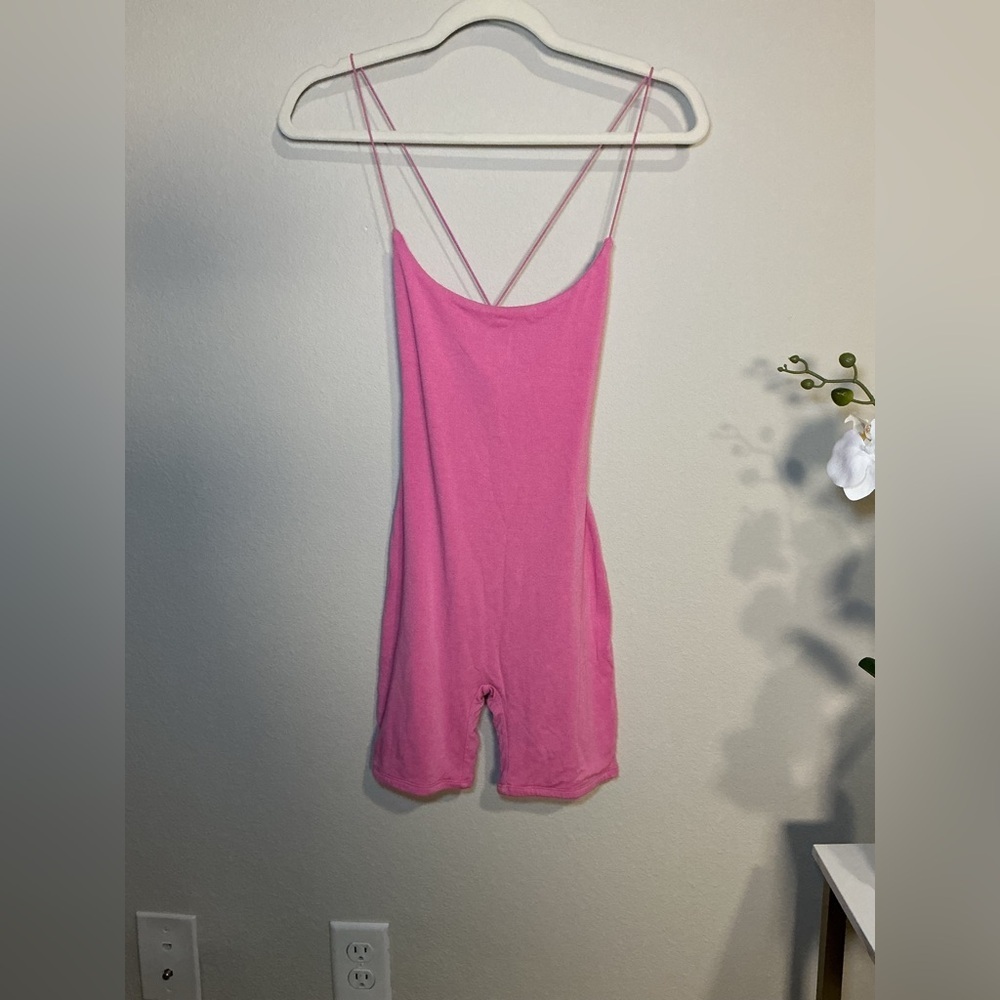Naked Wardrobe Pink Spaghetti Strap Jumpsuit - Picture 3 of 9